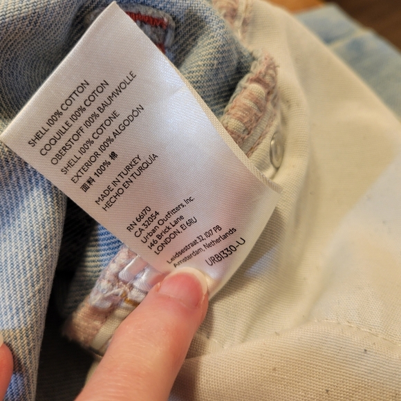 BDG High-rise Baggy Denim Jeans Distressed 27 Ripped Holes Pants Casual - Picture 8 of 10